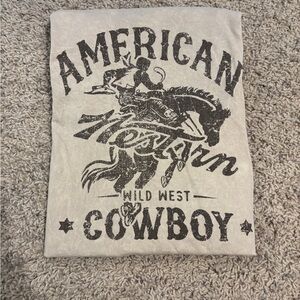 American Cowboy Graphic Tee - Gray